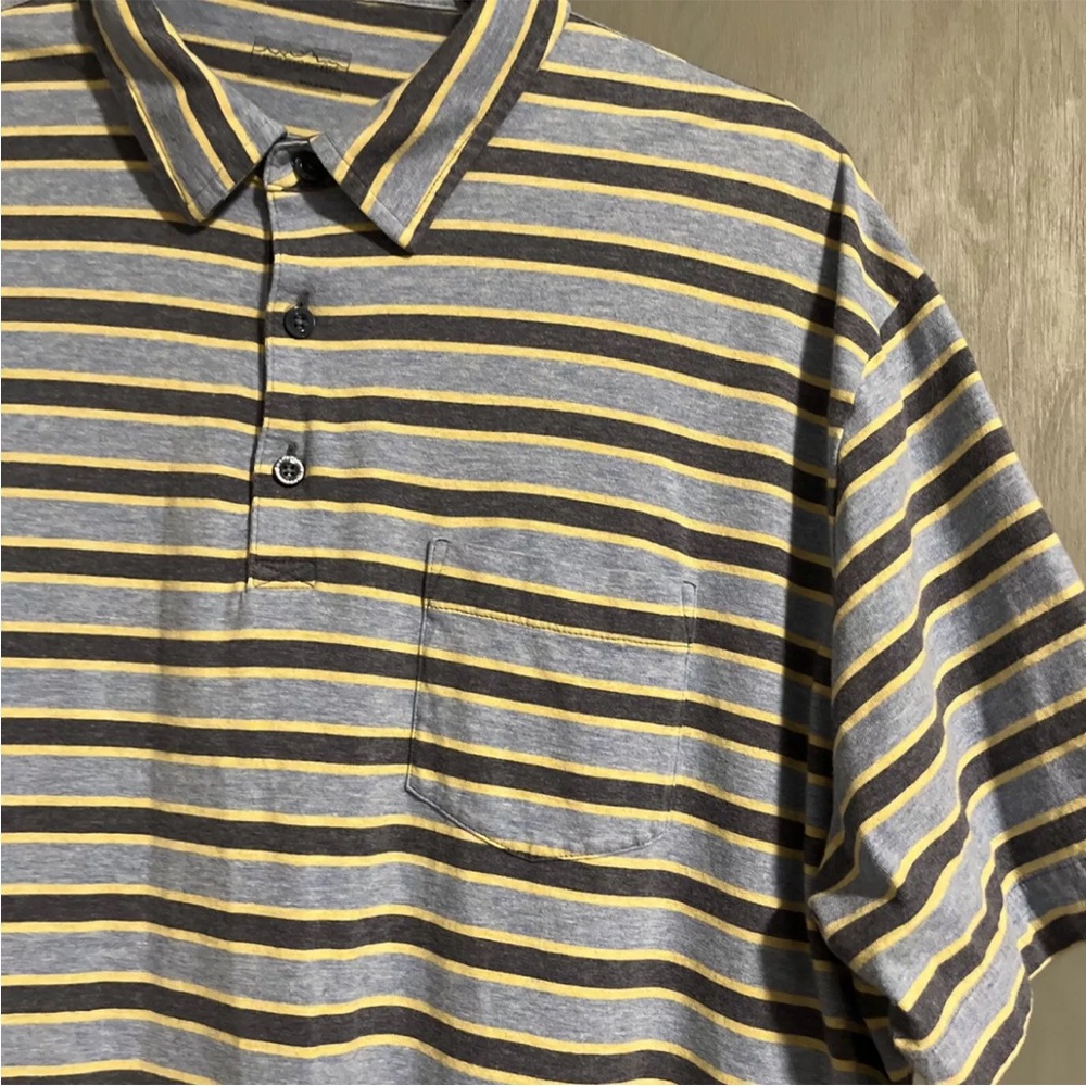 Patagonia men’s striped organic cotton polo shirt